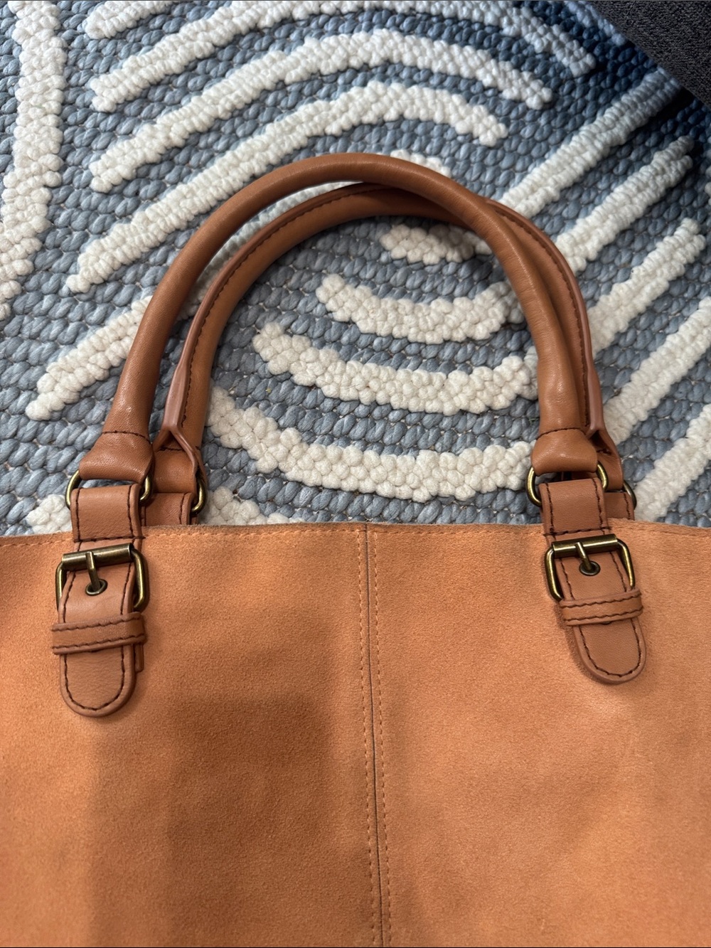 Miss Albright Donna McKenzie French Bulldog Suede Leather Tote Bag | Dog Lover - Picture 10 of 12